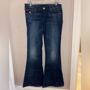 True Religion Size 30 Dark Blue Flare Jeans